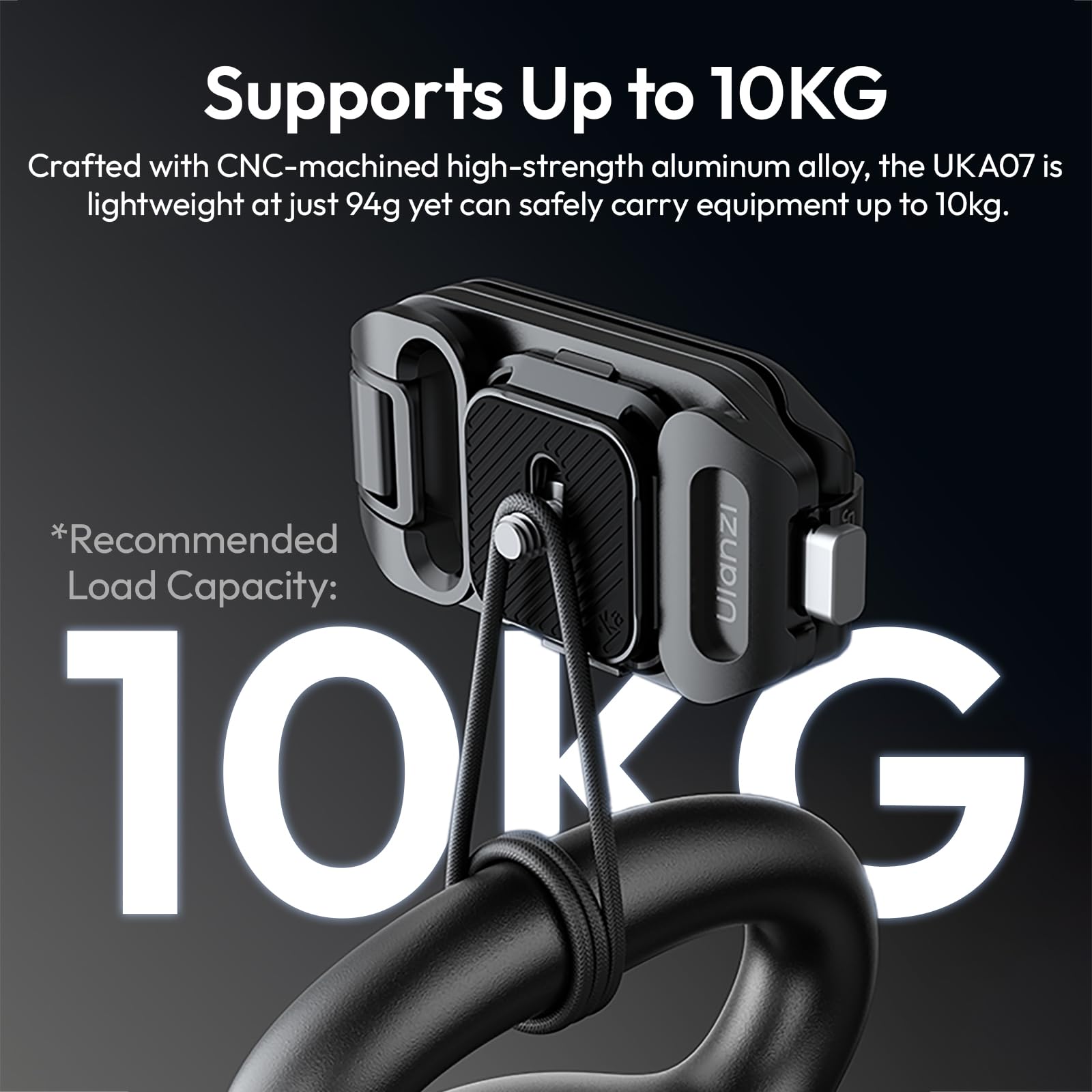 ULANZI Clip per cinghia da zaino per fotocamera, con sistema di sgancio rapido, compatibile con piastre UKA-QR, per Sony, Nikon, Fuji, supporto per fotocamera d'azione DSLR, resistente fino a 10 kg
