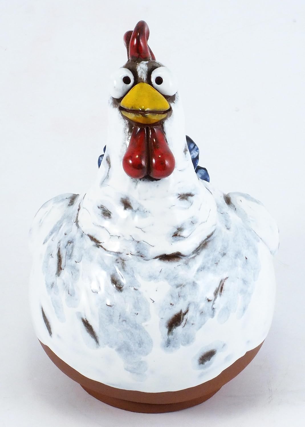 Ceramic Garden Decor - Chicken Lawn Stake - Outdoor Statue - Perfect, Unique Gifts for Gardeners Woman, Men, Yard Gifts - Handmade, Frostproof
