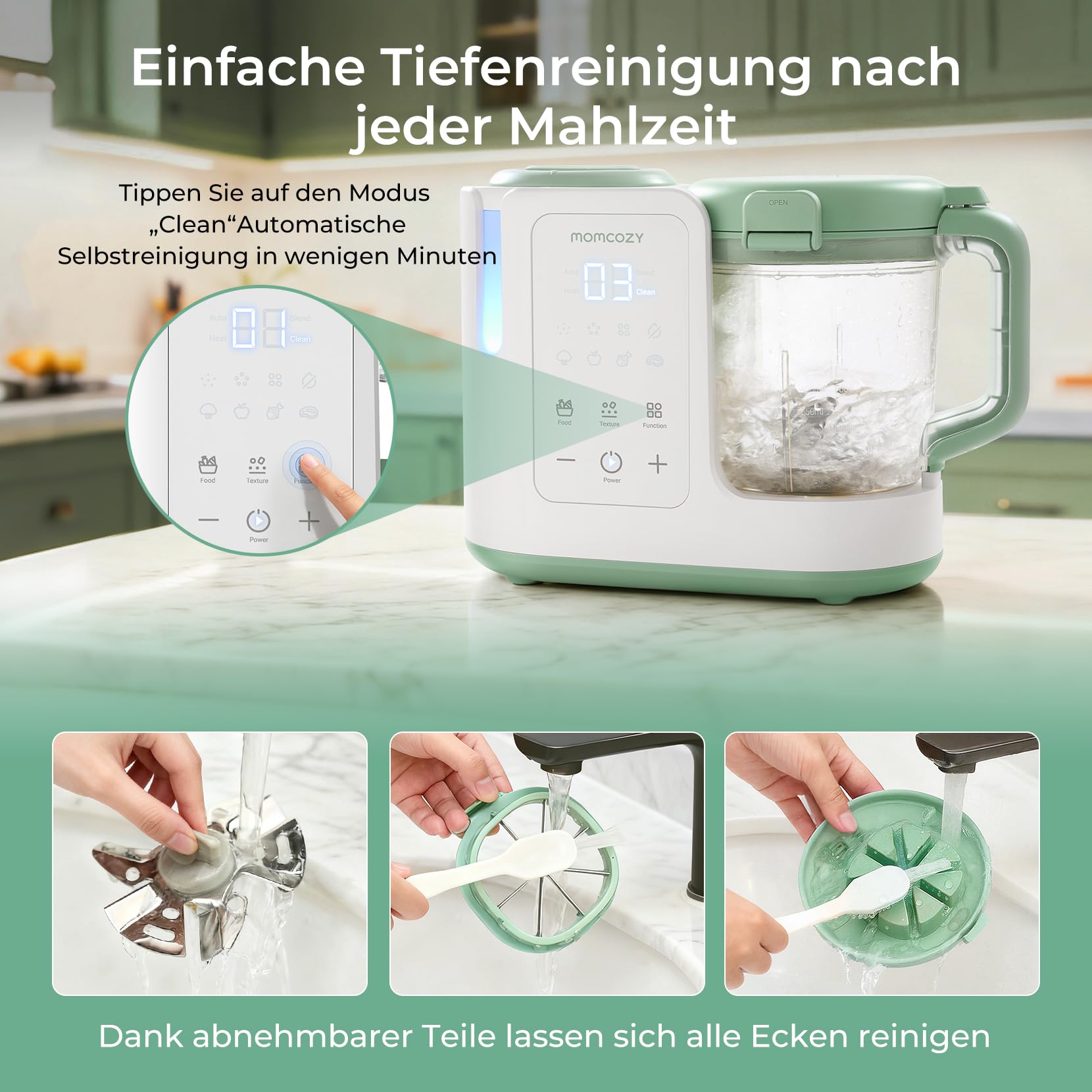 Momcozy AutoMeal Babynahrungszubereiter 450 ml BPA-frei