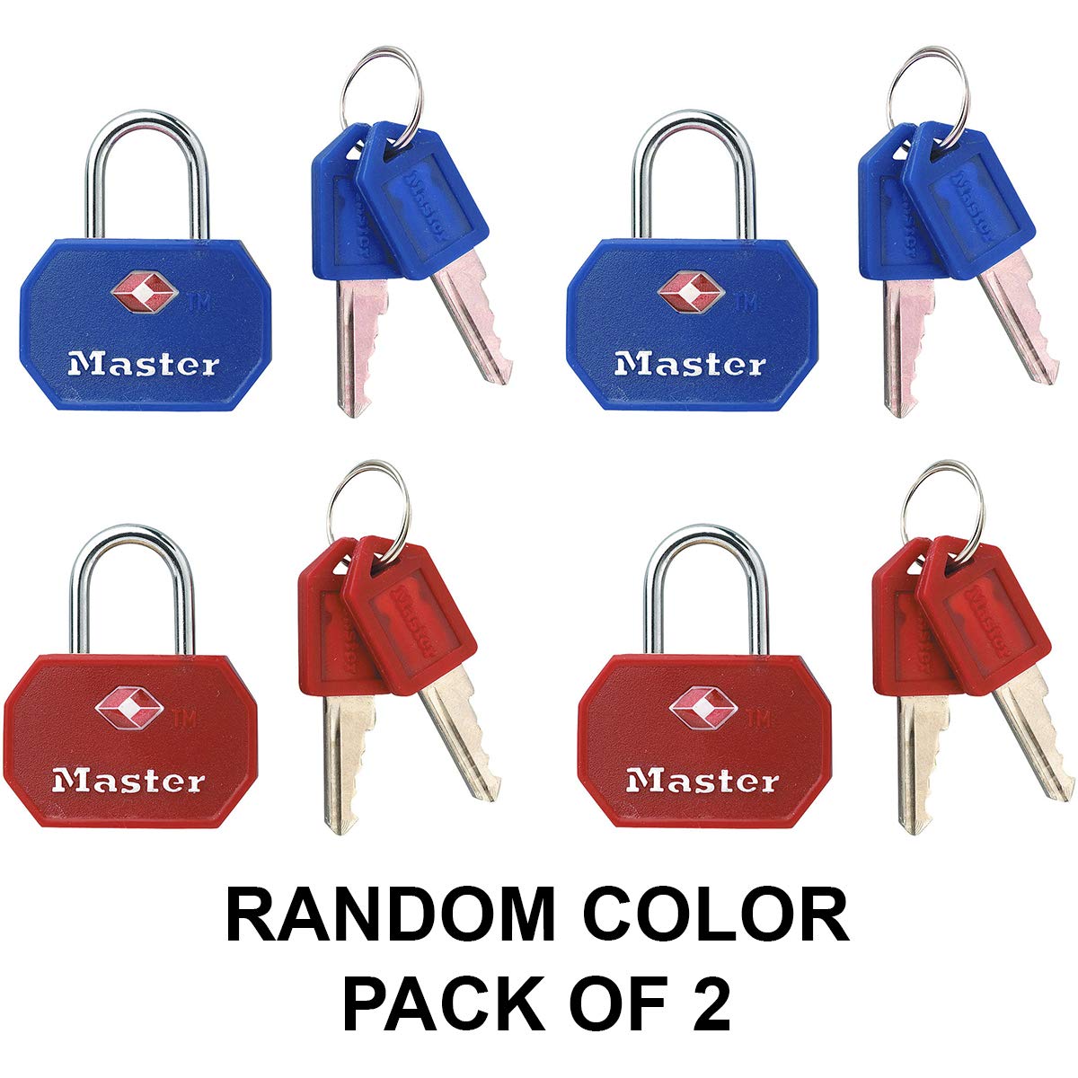 Lot De Cadenas Master Lock 9120T à Clés - Neuf - Idéal Pour Bagages Et Voyage