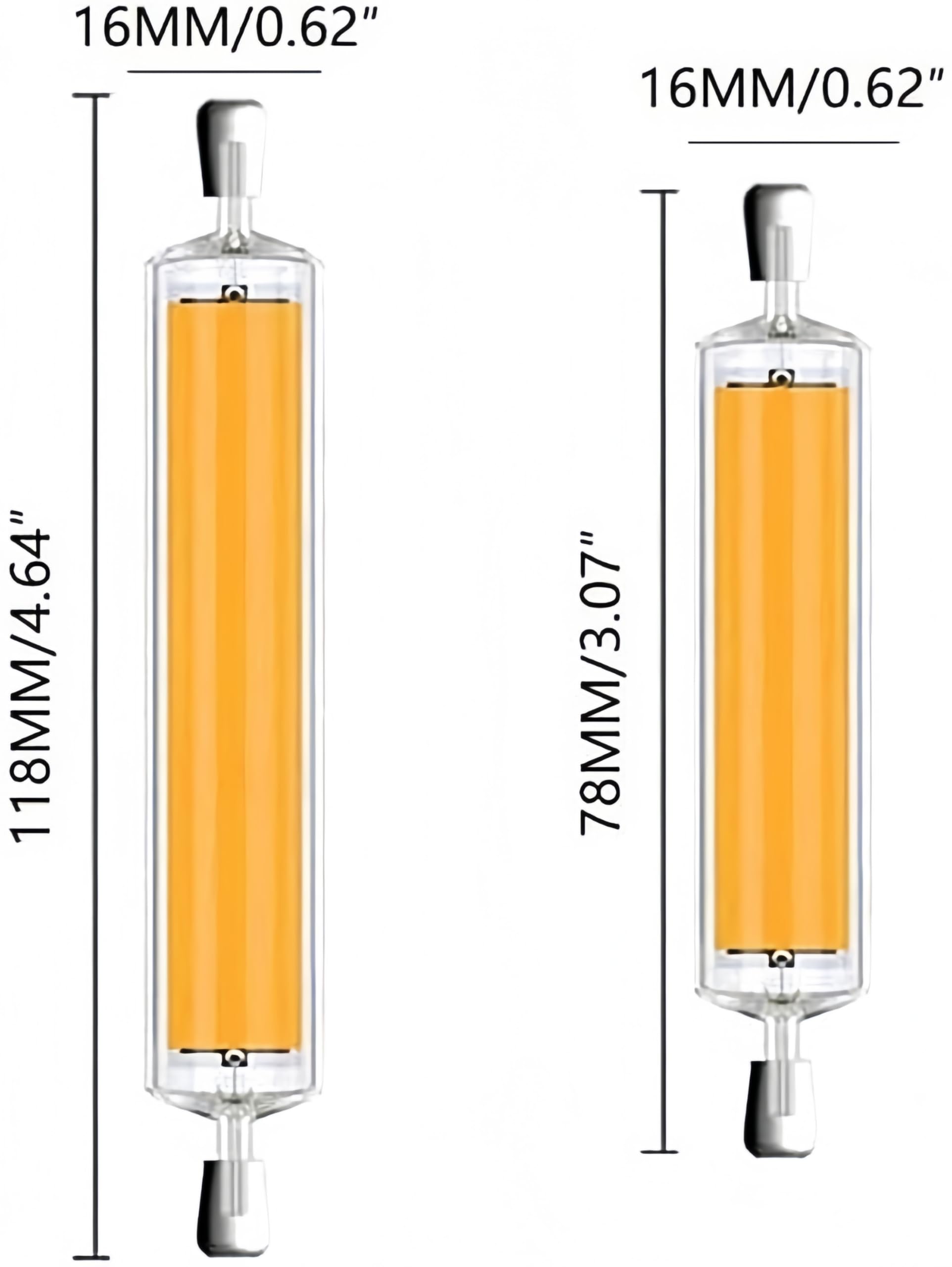 Żarówki Led R7s 118 mm 40 w i 78 mm 30 W, 220 V Możliwość ściemniania ciepła biel 2000 lm 2 szt., podnieś oświetlenie (118MM 40W/ciepła biel)