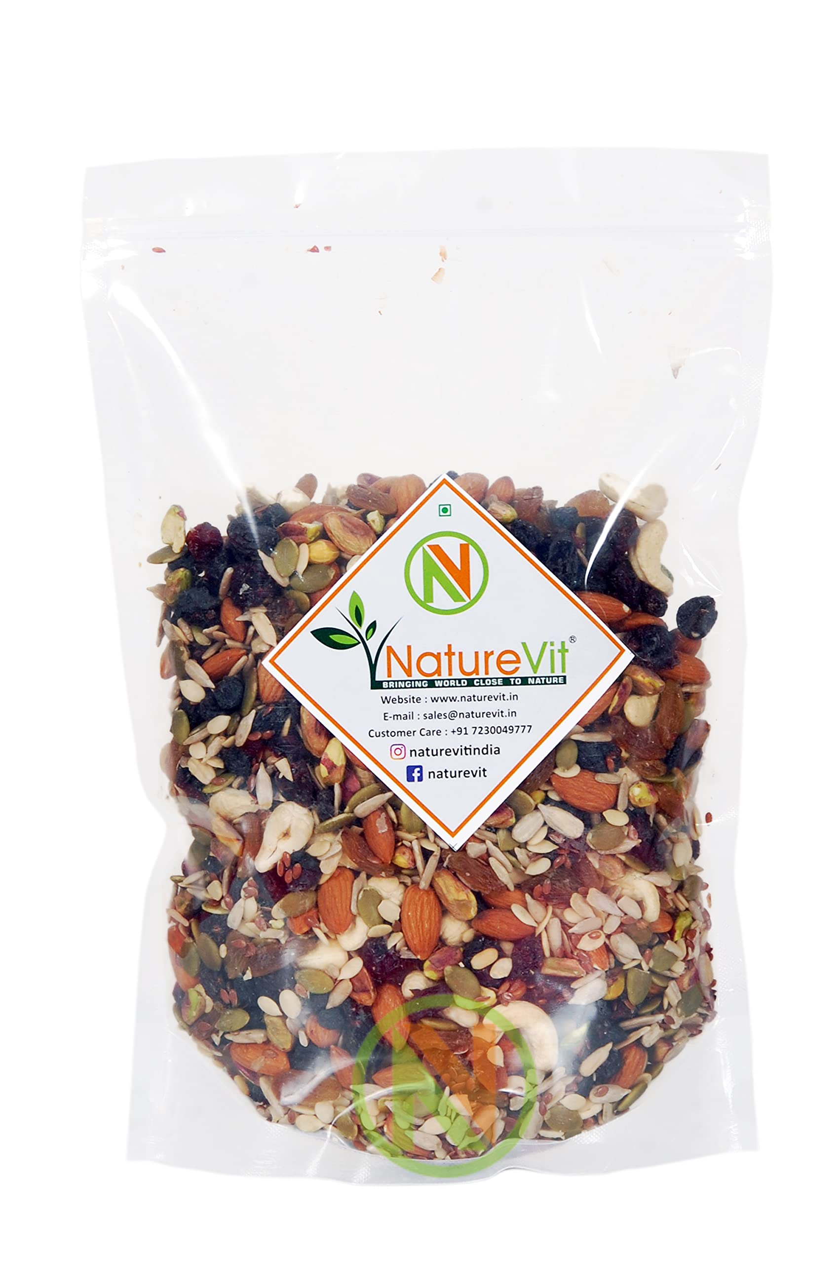 NatureVit Healthy Mix Dry Fruits, Nuts & Seeds, 1 kg [Cashews, Almonds, Raisins, Pistachios, Pumpkin, Sunflower, Watermelon, Black Currant, Cranberry & Many More] (B09MWF71WY) Amazon Price History, Amazon Price Tracker