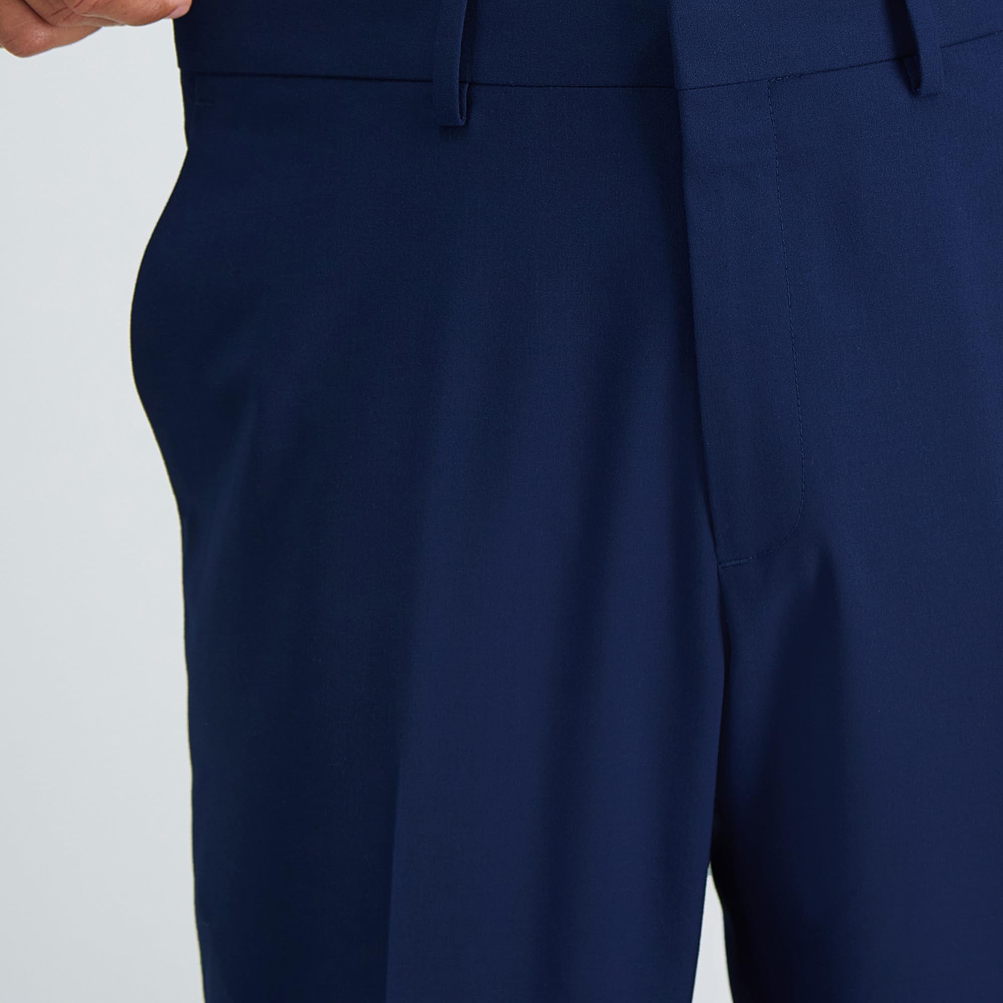 Haggar 4-Way Stretch Straight Fit Flat Front Dress Pant - Pantalones para Vestir Hombre