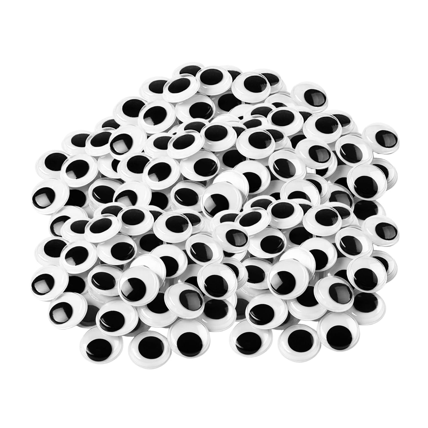 Eowvisn Black And White 200 Doll Toy Eye Stickers, Self-Adhesive, Round Eye Stickers, Diy Handmade Toy Accessories.
