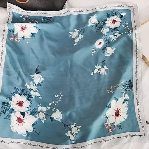 Miniatura 186 de FONYVE - Pañuelo de satén sedoso de tamaño mediano para mujer, cuadrado, 27.5 x 27.5 pulgadas