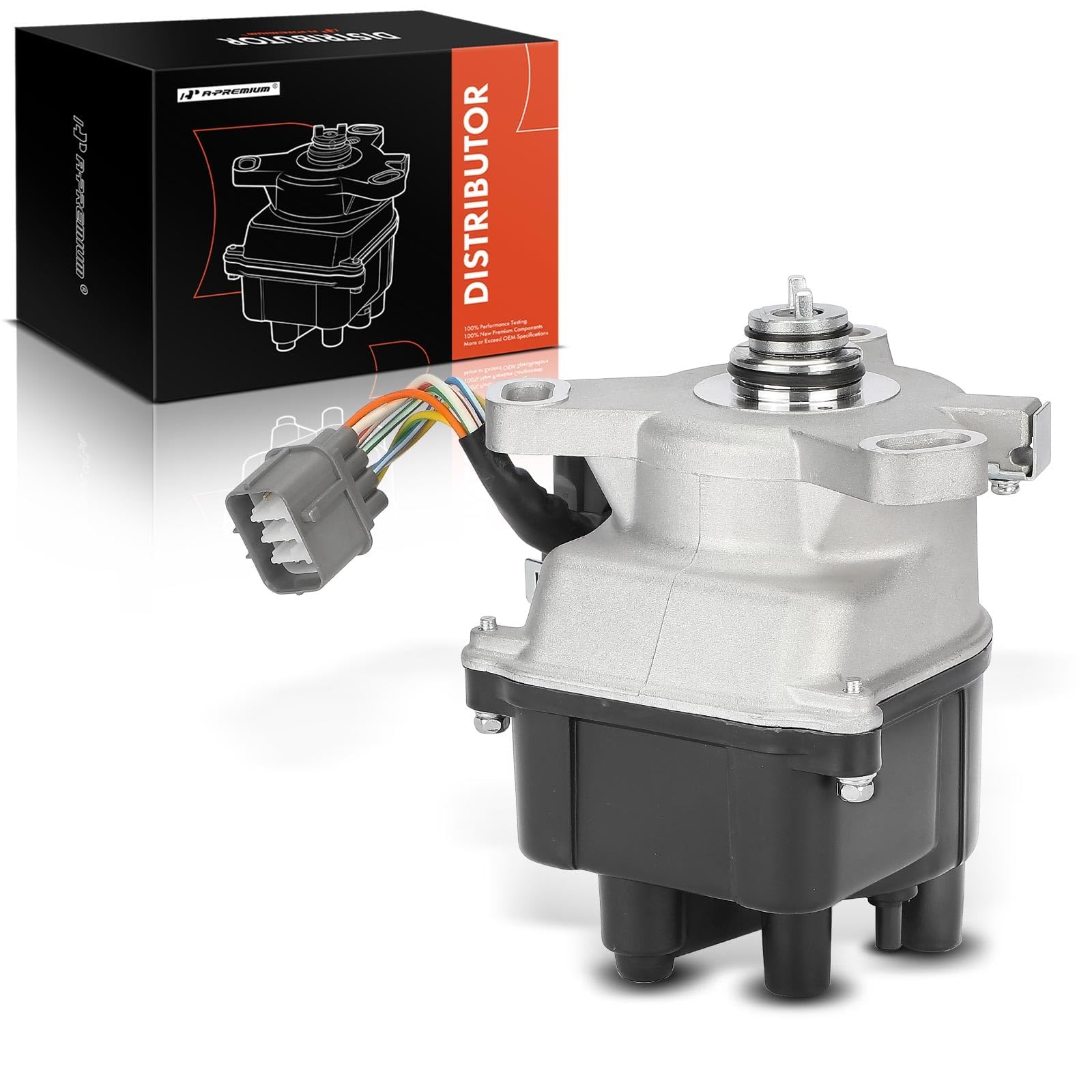 Ignition Distributor with Cap and Rotor Compatible with Honda Civic 1992-1995, Civic del Sol 1993-1995, 1.5L 1.6L