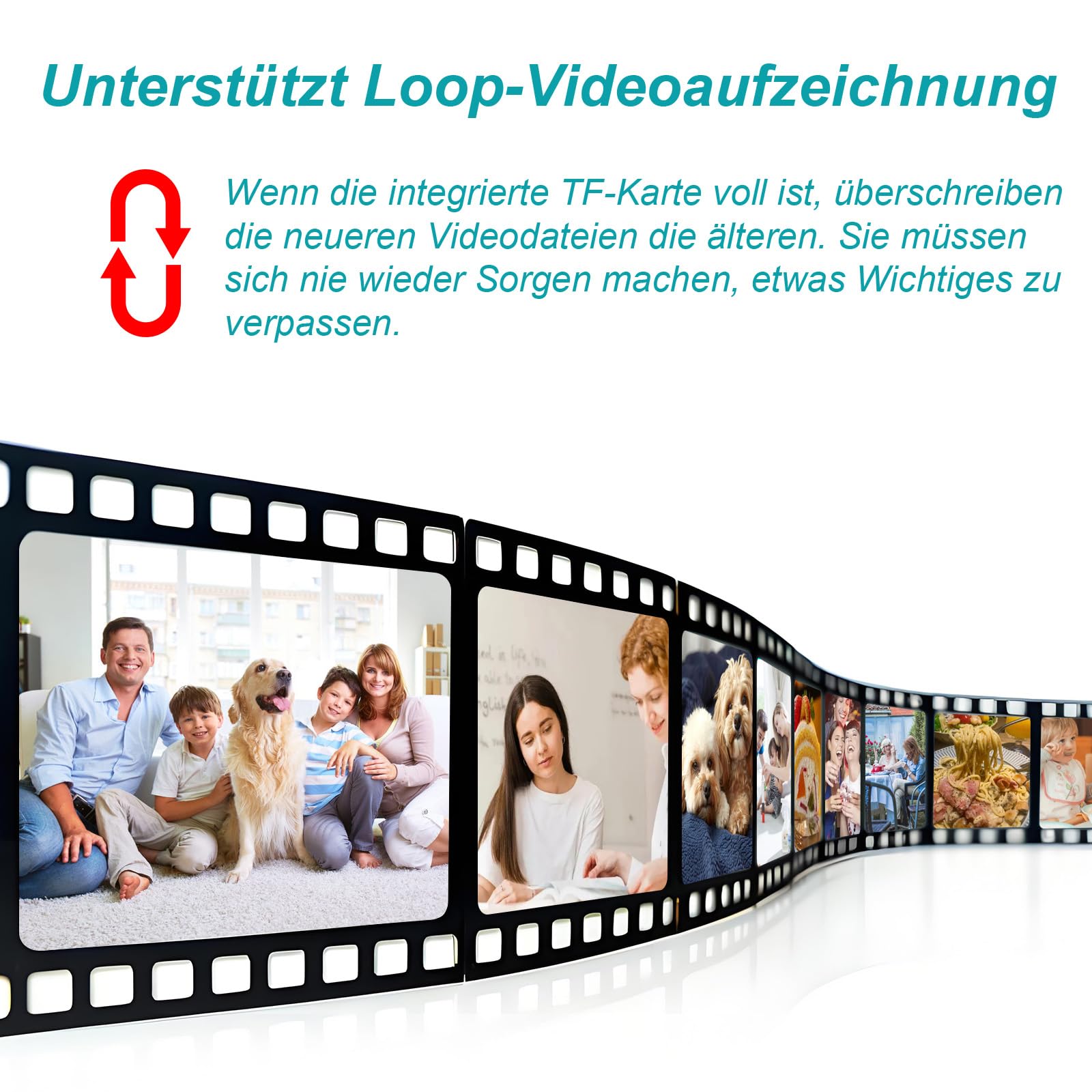 Mini Kamera, HD-Innenüberwachungskamera, mit kontinuierlicher Aufnahme-/Bewegungserkennungsfunktion, geeignet für Sicherheitsüberwachung in Hausinnenräumen, Büros und anderen Szenarien, ohne Wi-Fi