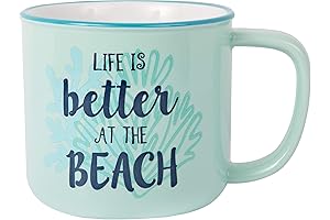Pavilion Gift Company Life is Better at the Beach Stoneware Coffee Mug - 17 oz