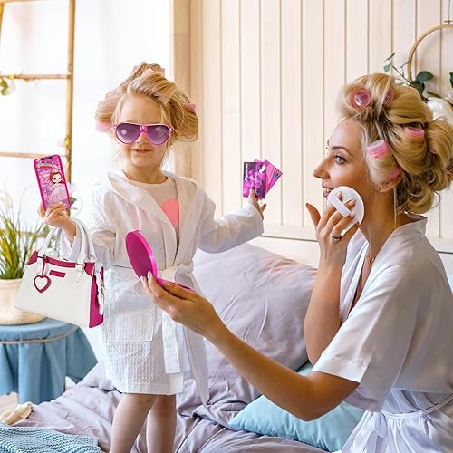 Vista 20 de Shemira Bolso de juego para niñas pequeñas, juguetes de princesa para niñas de 3, 4, 5, 6, 7, 8 años, regalo de Navidad y cumpleaños, bolso