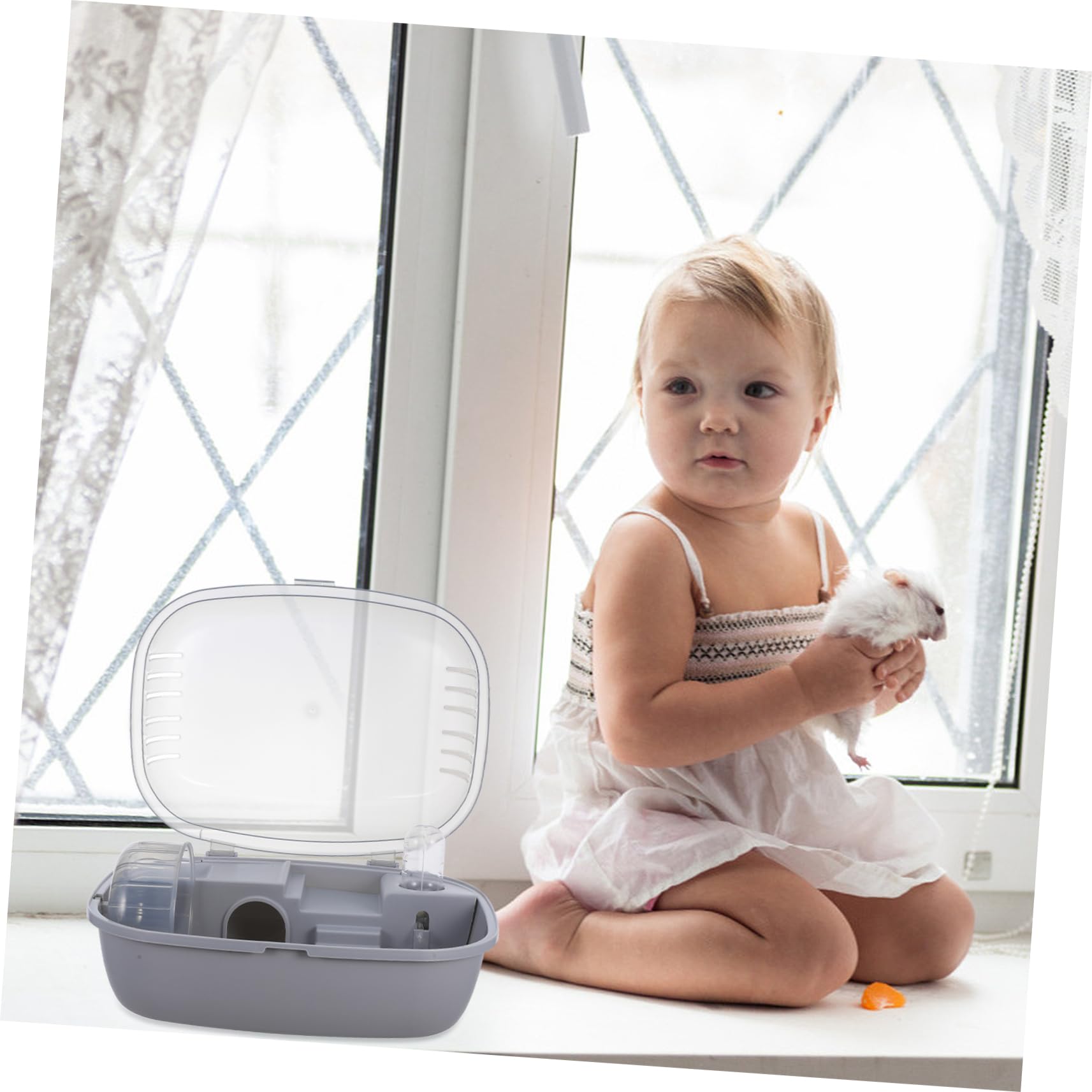 Hamster Transportbox für Drinnen, Kleiner Käfig aus Abs, Box