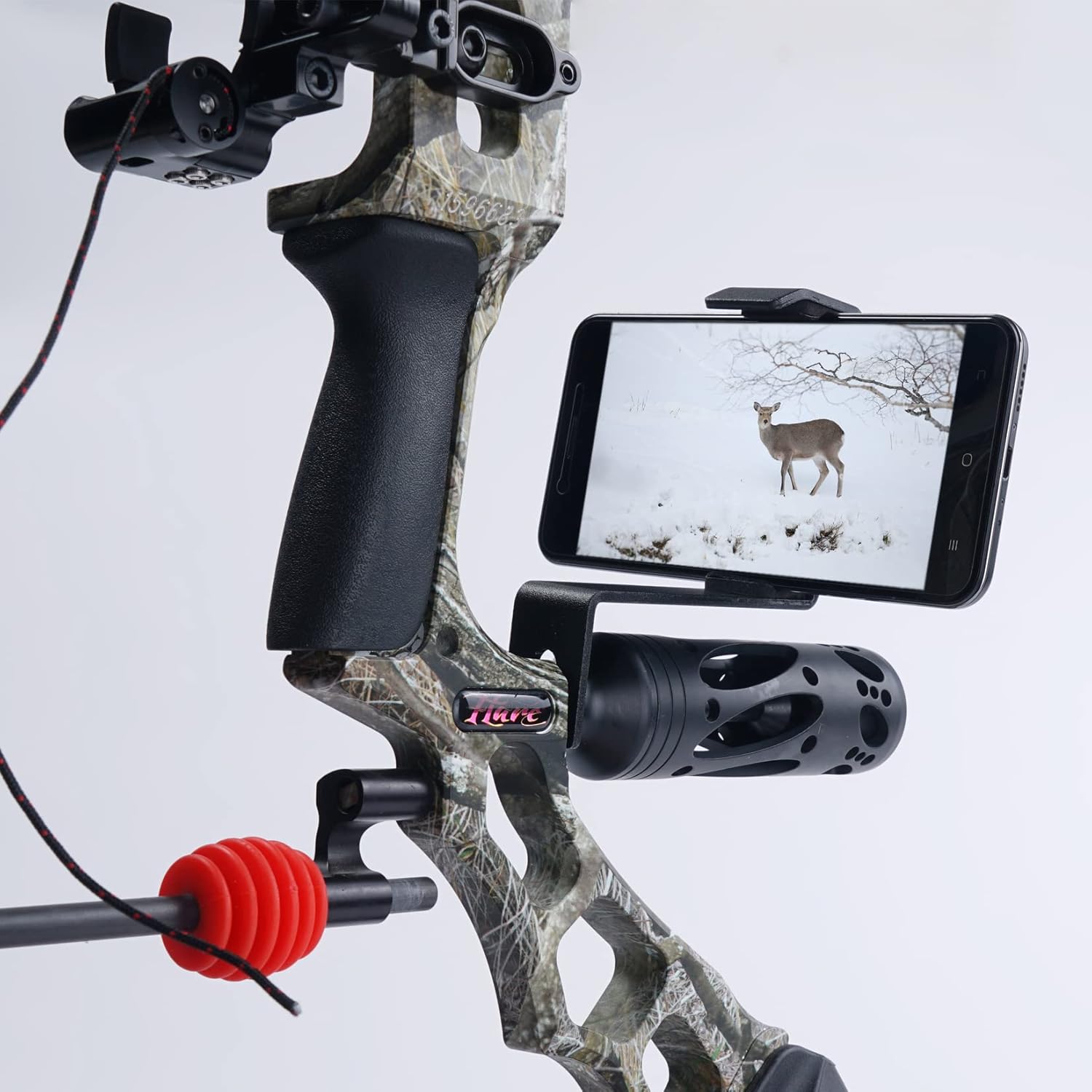 Goldboy Smartphone Bow Mount, Phone Holder Bracket for Archery Hunting, Aluminum Black