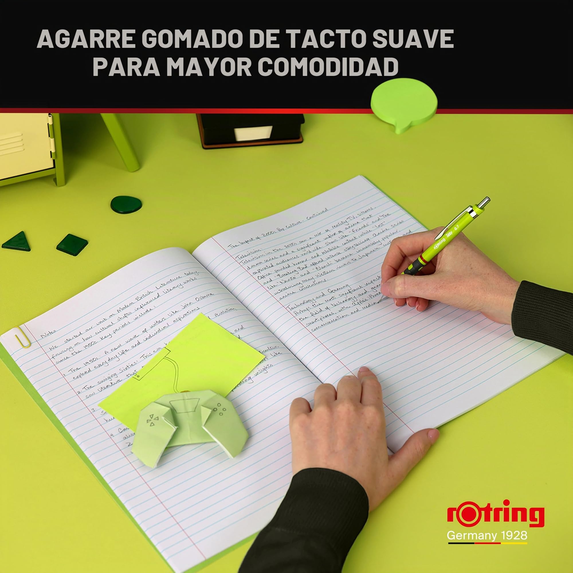 Portaminas rOtring Tikky | HB 0,7 mm | Cuerpo Spidermum | Ligero con agarre de goma
