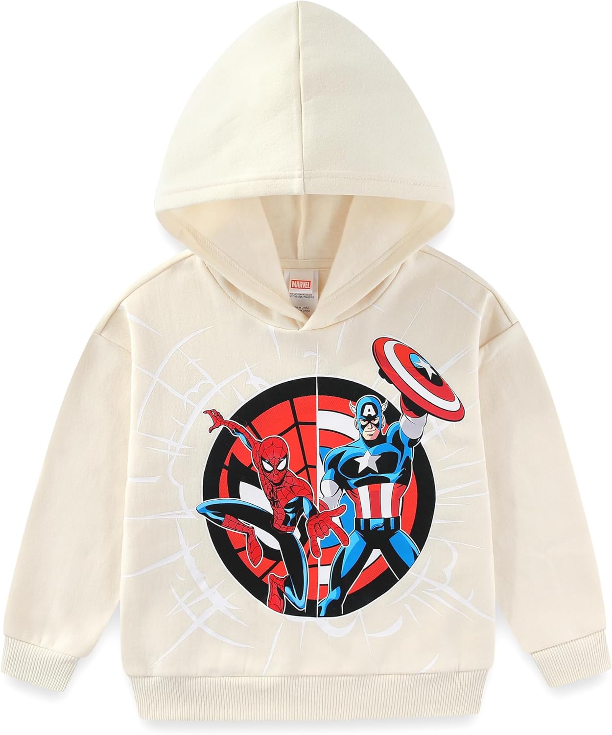 Marvel Spider-Man Captain America Boys Pullover Hoodie and Pants Set for Toddler and Big Kids - Image 2