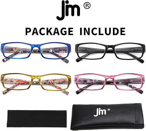 Miniatura 7 de JM - Juego de 4 gafas de lectura para mujer