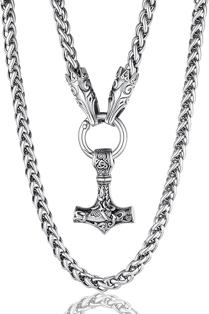 ChainsPro Men Norse Viking Necklace,Amulet Talisman Jewellery for Man (Gift Wrapped)