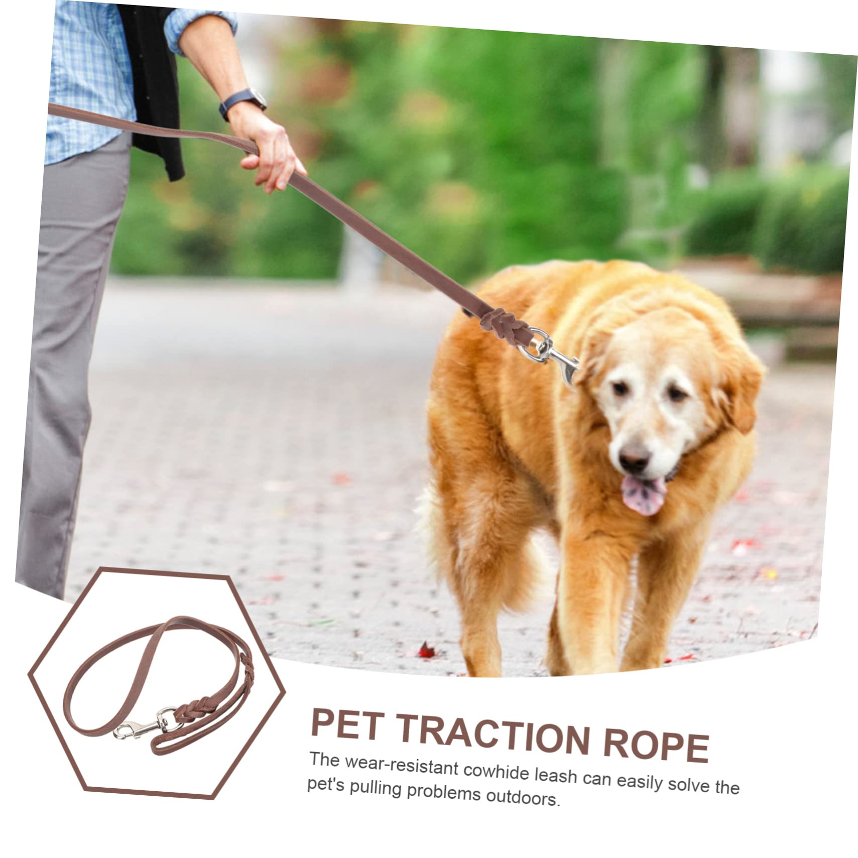 Sosoport 3pièces Laisse pour Chien Véritable Laisse De Traction pour Chiens Et Chiots Convient pour Extérieur Et Entraînement
