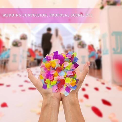 Miniatura 5 de Pétalos artificiales, 1000 pétalos de rosa de seda para decoración de bodas, fiestas, decoración del hogar