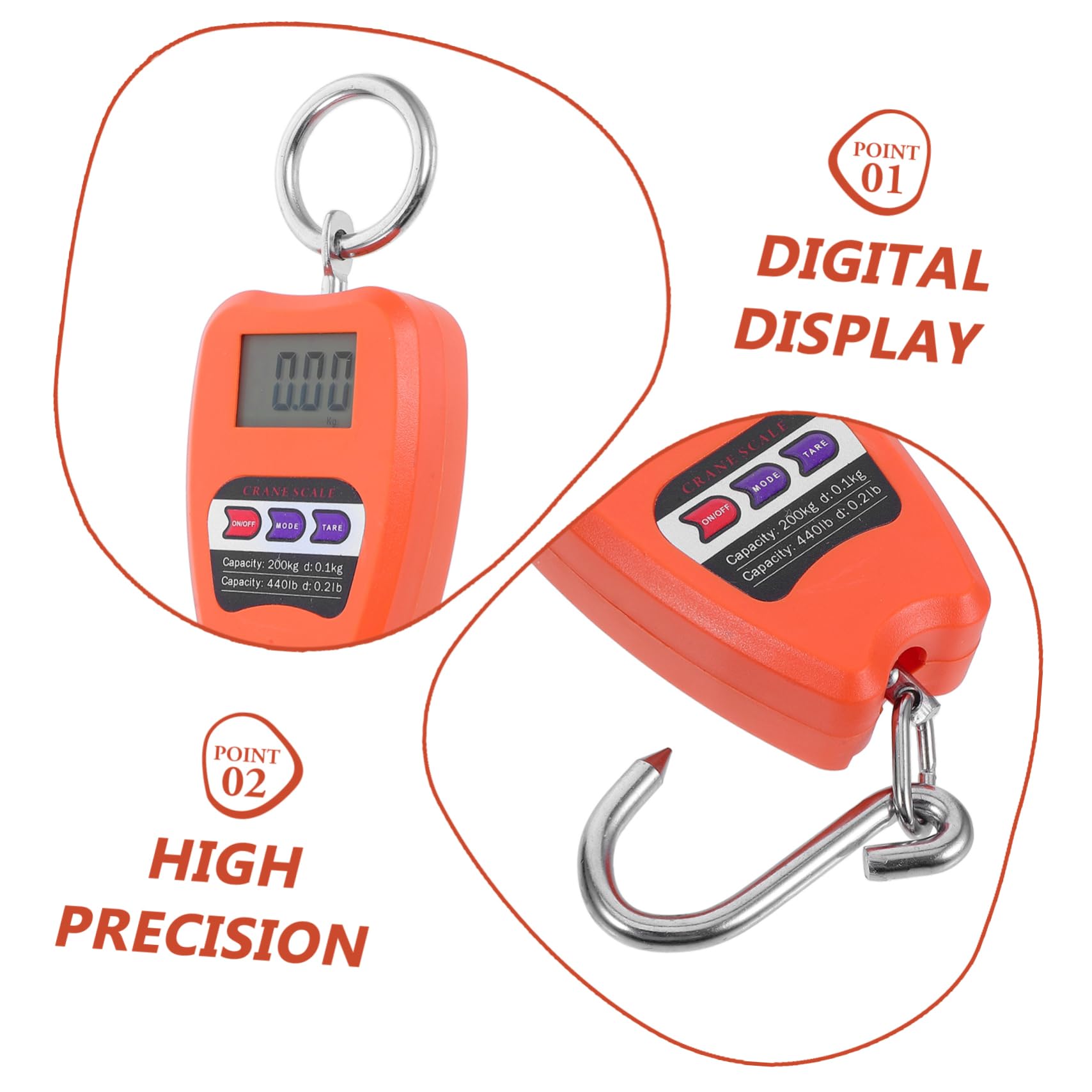 Mini Balance Numérique Pour Peser Le Poisson 200 Kg Pour Bagages Portable Facile À Utiliser