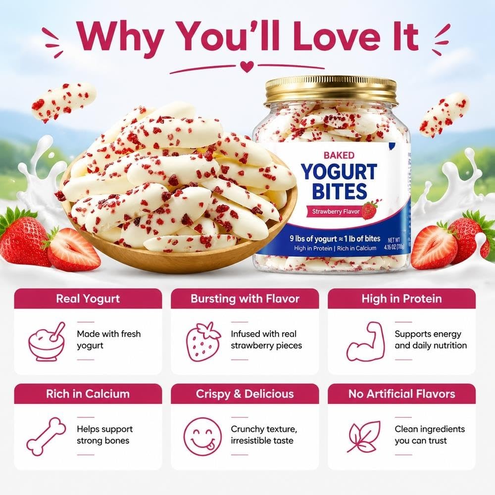 Pieczone chipsy jogurtowe o smaku żurawinowym 118g puszka, chrupiąca