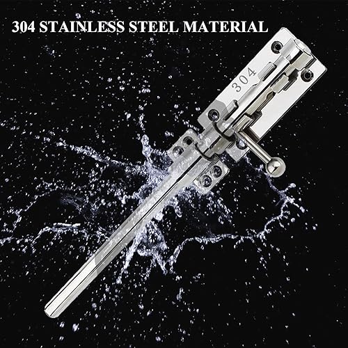 Miniatura 5 de Pestillo de puerta deslizante de 12 pulgadas, acero inoxidable 304, cerrojo de barril de acero inoxidable, cerradura de seguridad de puerta