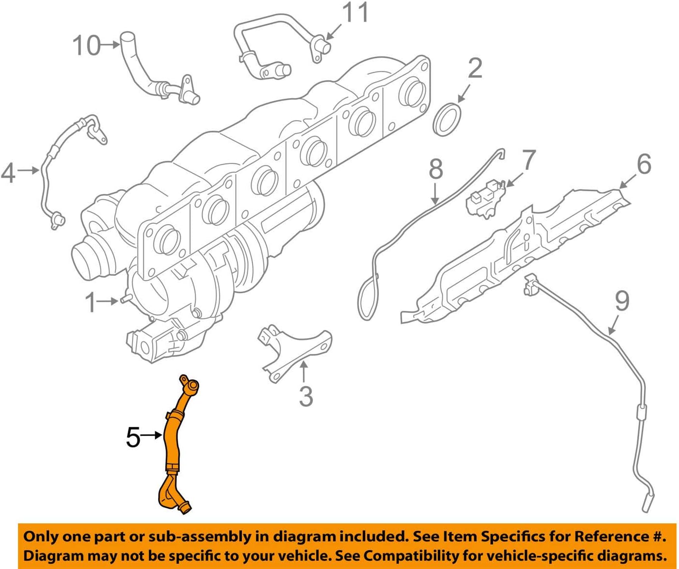 BMW 11-42-7-585-403 Oil Pipe Outlet (:111060), 1 Pack