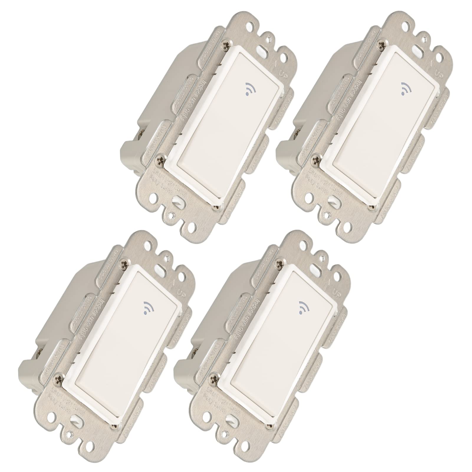 Interruptor de Luz Inteligente Control de Voz WiFi de 4 Bandas Compatible con Home para Configuración de Hogar Inteligente