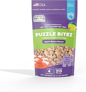 Outward Hound Nina Ottosson Puzzle Bitez Training Treats for Dogs Apple Bacon Flavor Soft Small Dog Treats Dog Training Tr...