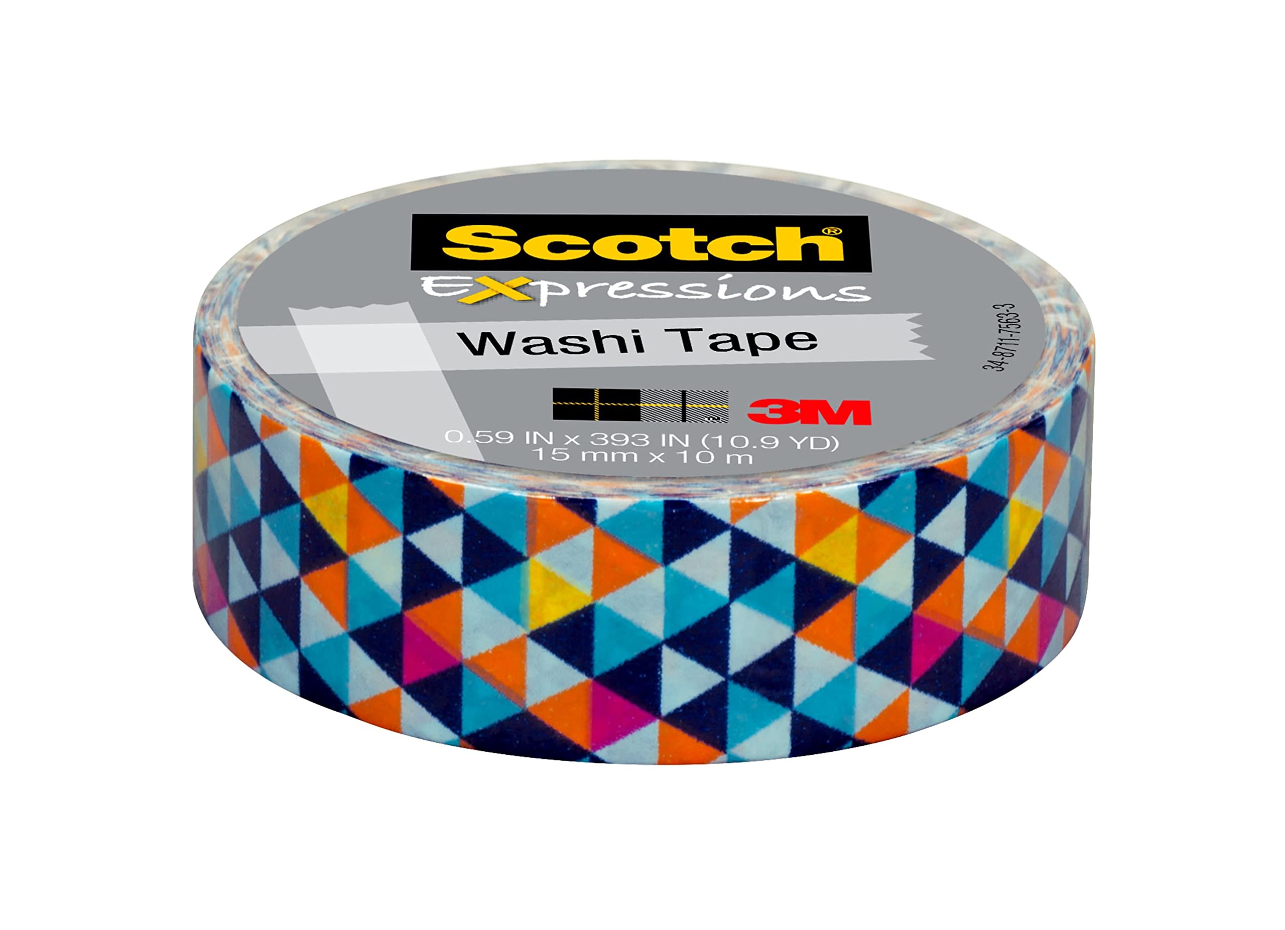 Scotch Expressions Washi Tape: 0.59 in. x 393 in. (Expressive Pattern)