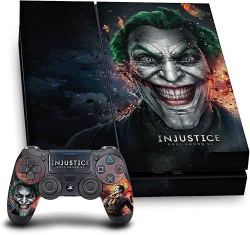 Head Case Designs Officially Licensed Injustice Gods Among Us Joker Key Art Vinyl Sticker Gaming Skin Decal Cover Compatible with Sony Playstation 4
