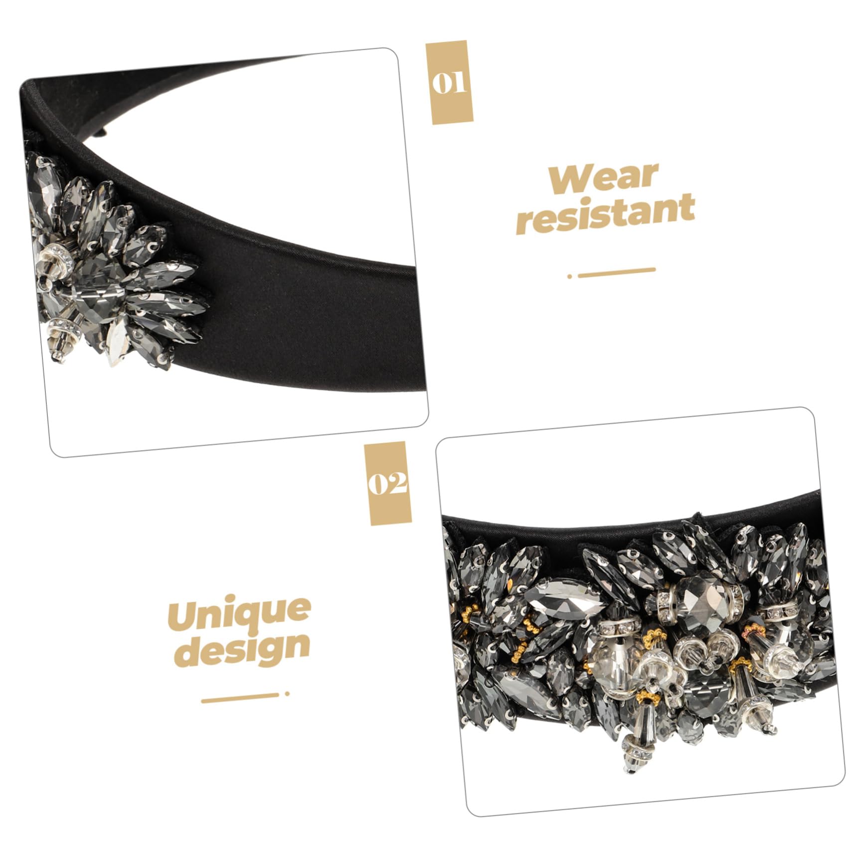 SOLUSTRE Stirnband Für Mädchen Im Barockstil Mit Diamantdeko Haarschmuck Aus Hochwertigem Material Flexibel Bruchfest Für Alltag Baden Und Partys