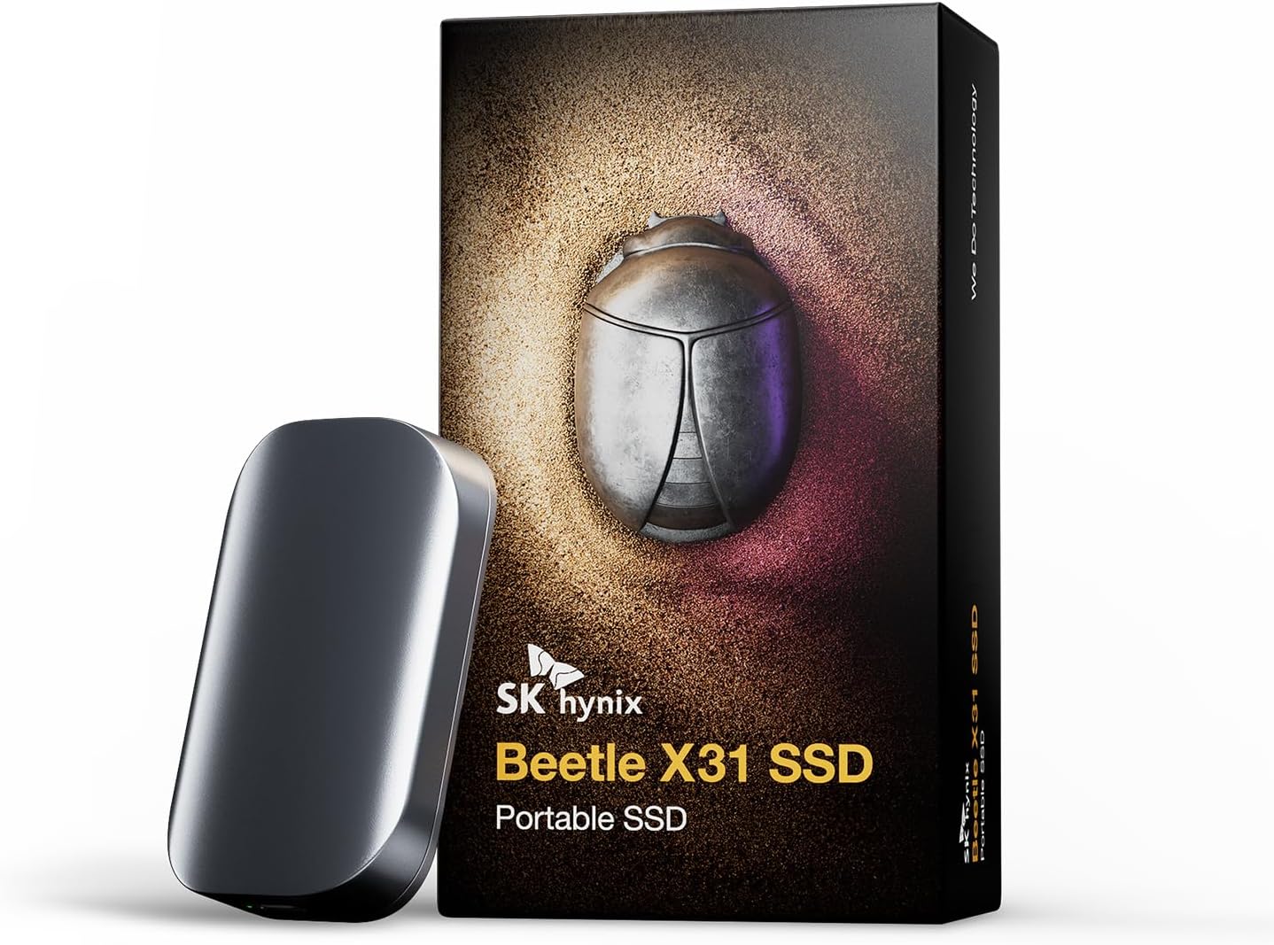 SK Hynix Beetle X31 2TB External SSD with DRAM - up to 1050MB/s, USB C 3.2 Gen2, External Solid State Drive for PC/Mac/Tablet/Android/Gaming Consoles (Dark Grey)