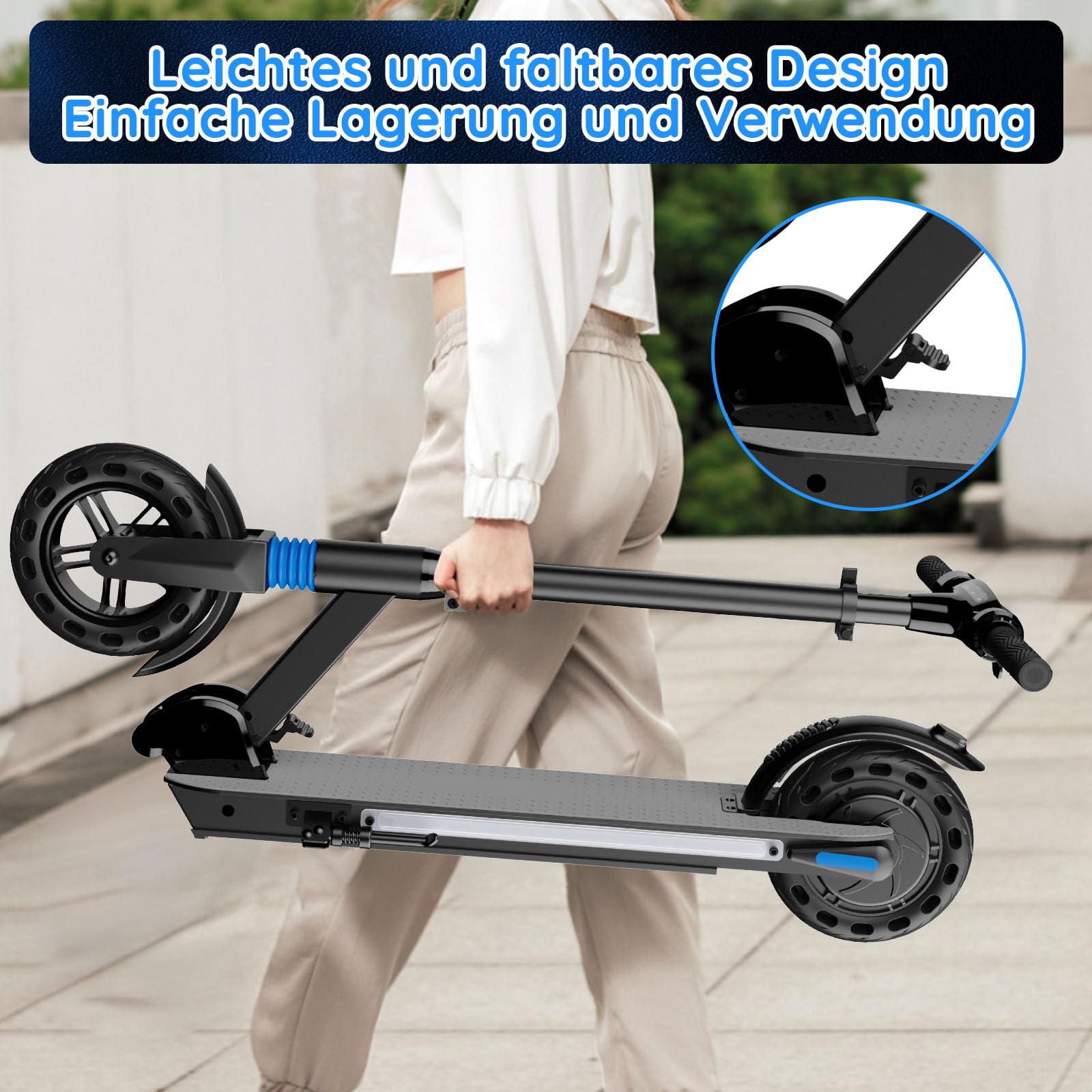 Trottinette électrique pliable et réglable en hauteur pour enfants de 8 à 16 ans, affichage LED, portée maximale 20 KM/H, cadeau pour enfants et adolescents