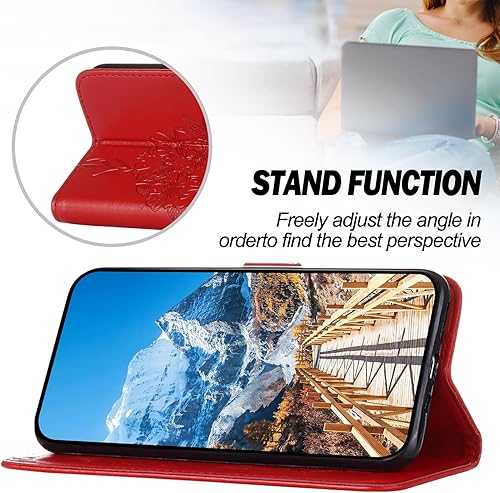 Miniatura 5 de Funda para Sony Xperia 1 IV, piel sintética magnética con ranura para tarjeta y soporte, a prueba de golpes, con carcasa interior de TPU para Sony