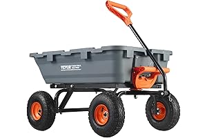 Gorilla Carts Poly 800 lbs Heavy-Duty Yard Dump Cart