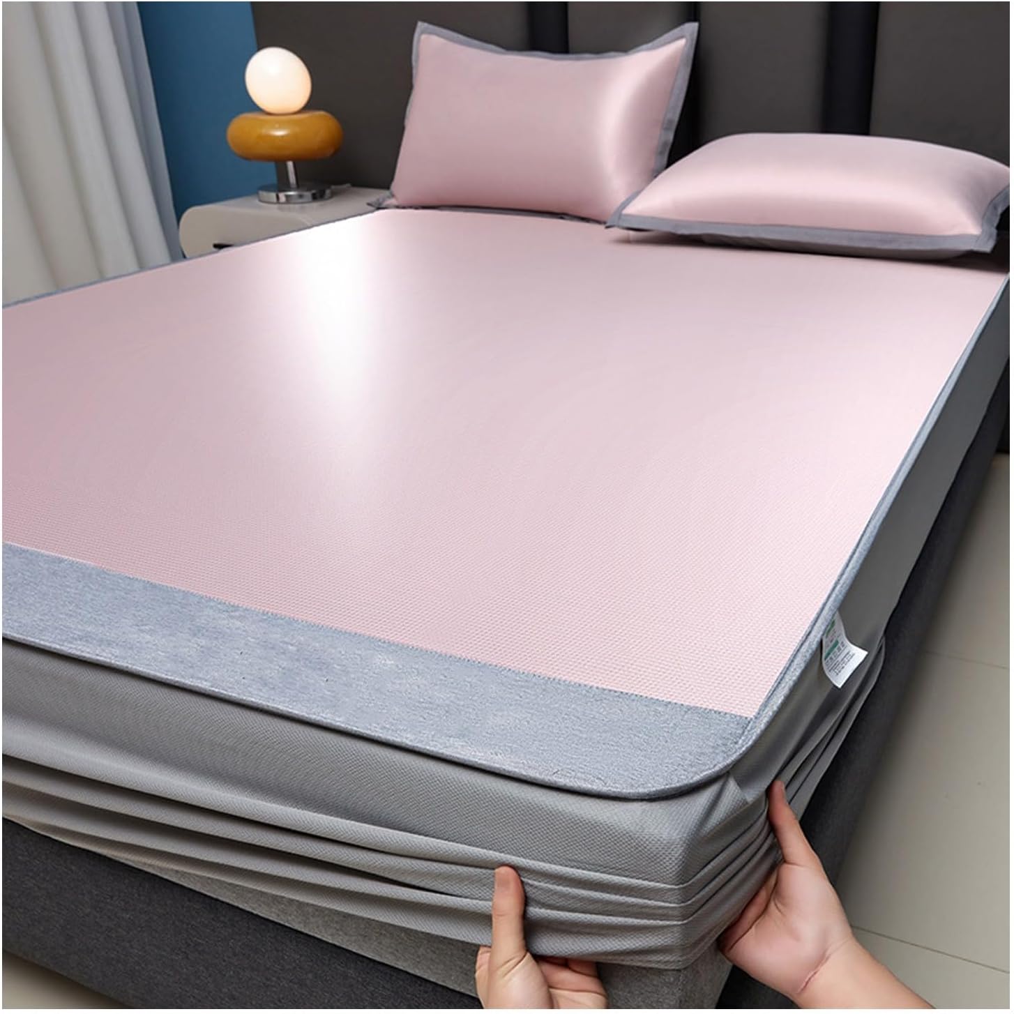 Folding Ice Silk Three Piece Cooling Mat, Breathable, Quick Drying, Machine Washable, Suitable for Multiple Scenarios in Dormitories and Homes(Green,1.5 * 2m)