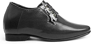 yuvrato baxi Men's 3.5 Inch Hidden Height Increasing Synthetic Patent Leather Material Formal Lace-Up Shoes.-picture-29