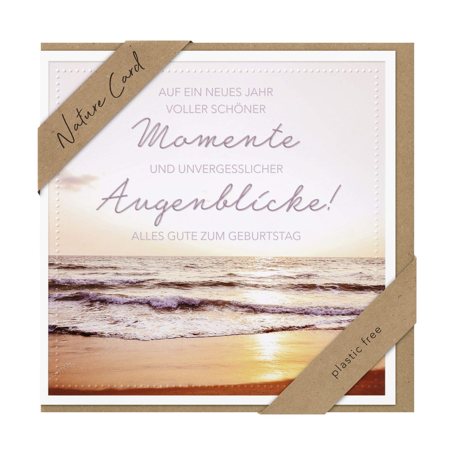 bsb Birthday Card Birthday Greetings Birthday Wishes – Natural Card Beach – Envelope Kraft Paper