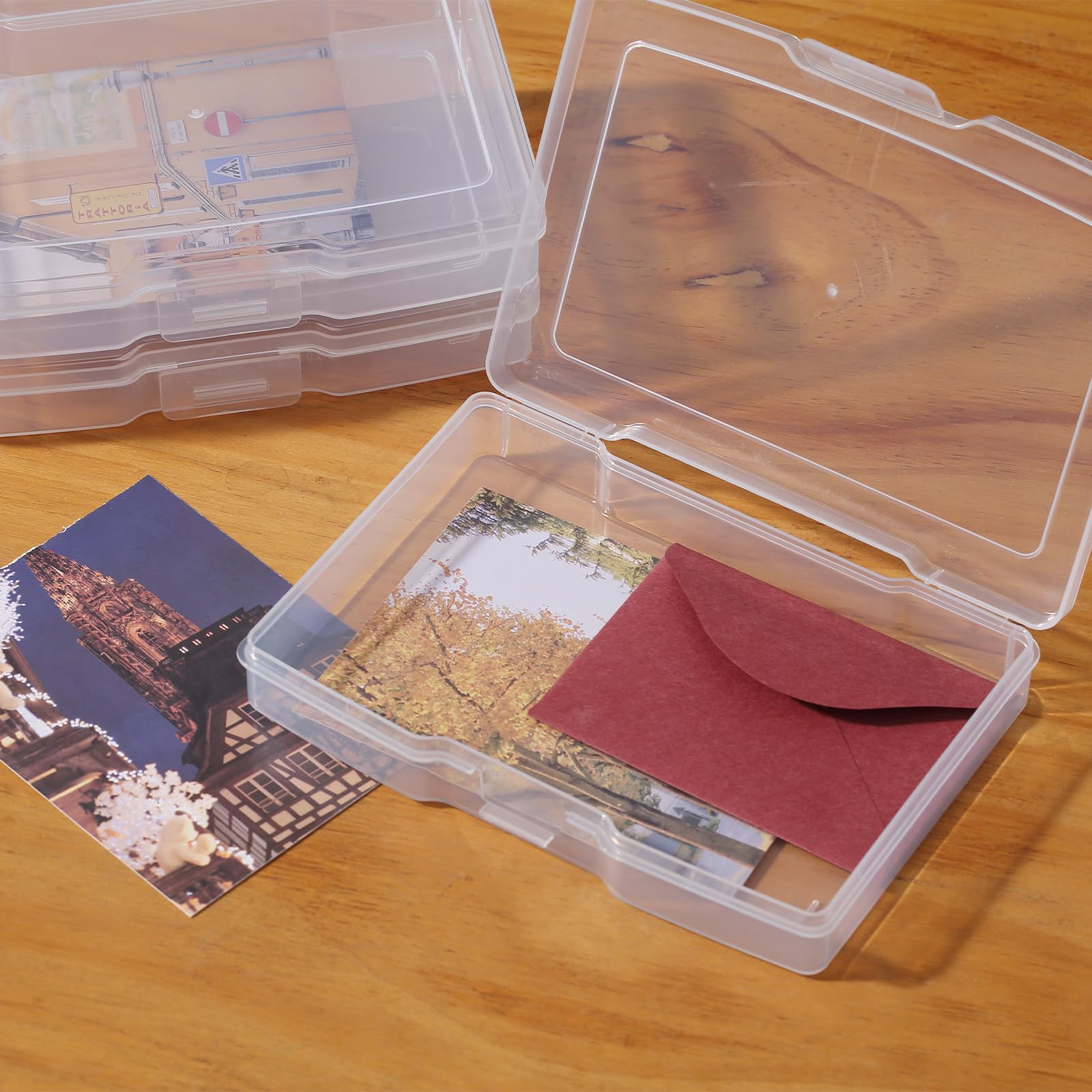 novelinks boîte Photo 4 "x 6" boîte de rangement photo - boîte de gestion de photos boîte de rangement photo - paquet de 24 (transparent)