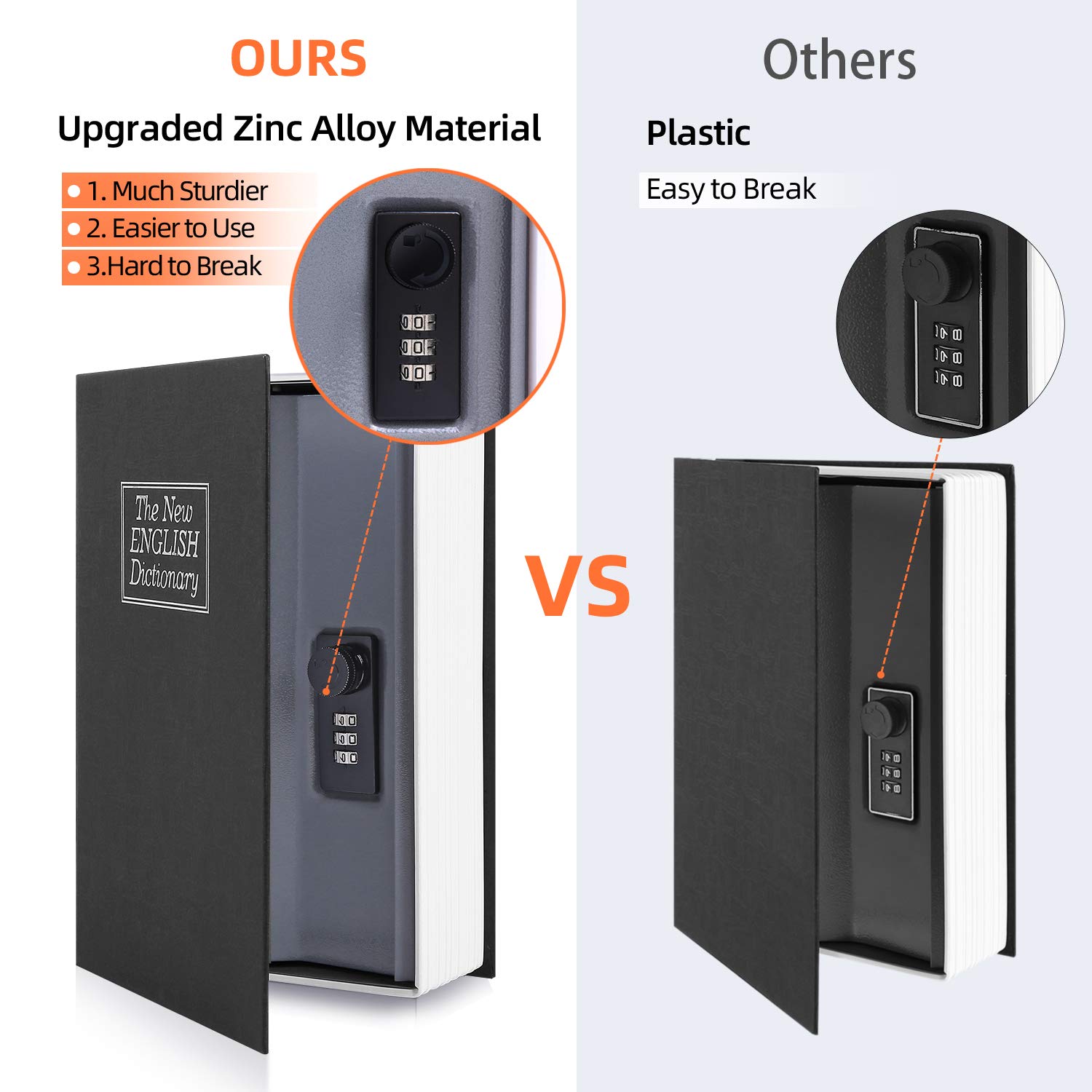 Buy Book Safe with Combination Lock, Ohuhu Dictionary Diversion Money