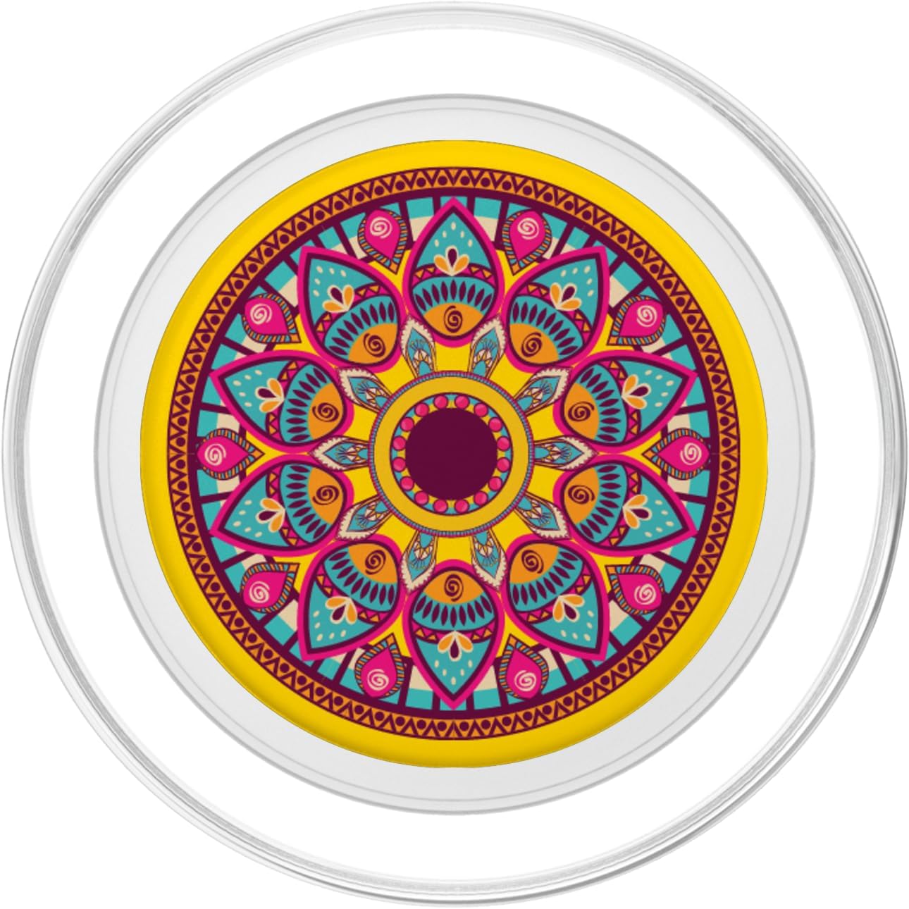 Vibrant Mandala for Peace Relaxation Meditation Aid Focus PopSockets PopGrip for MagSafe
