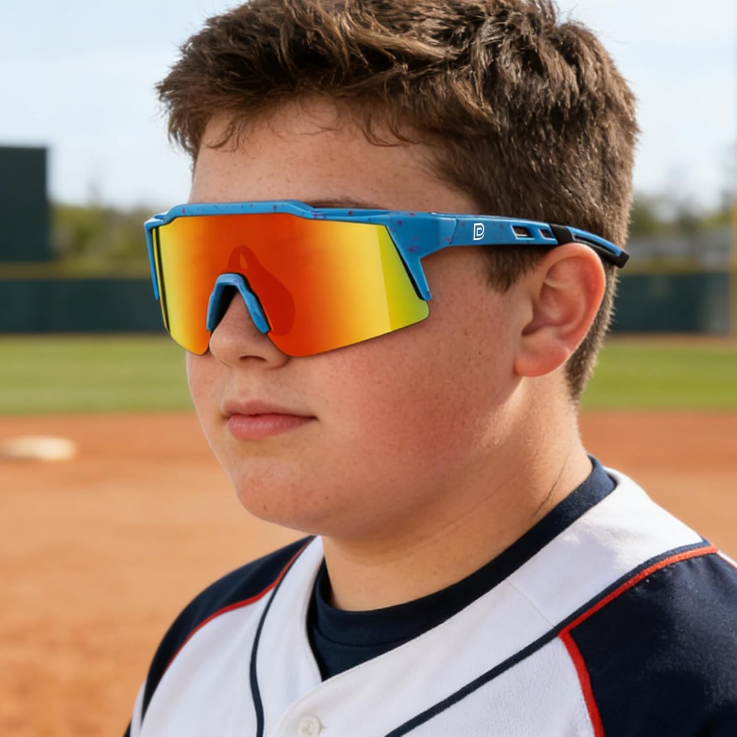 DUCO Kids Baseball Sunglasses Youth UV Protection Sports Cycling Glasses for Boys Girls Softball Tennis Pickleball DK326