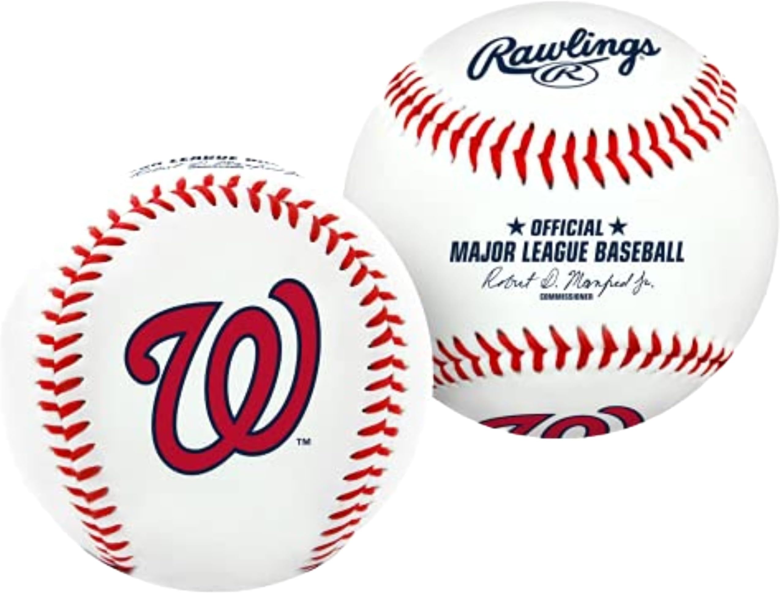 Rawlings | MLB Team Logo Baseball | Nationals | Official | White