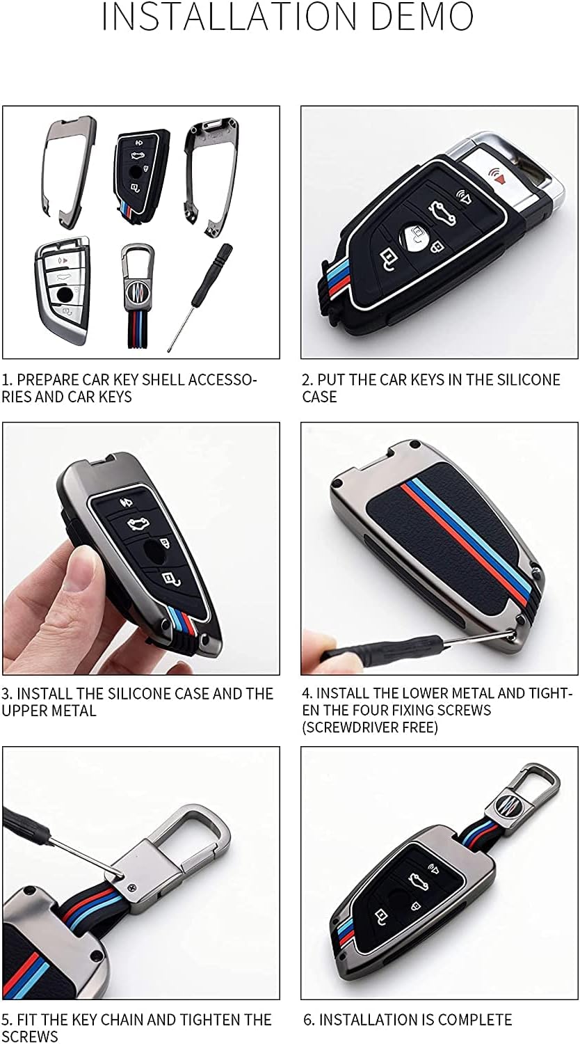 Car Key Fob Case Cover Key Fob Protector Shell Remote Control Cover for 3 5 Series X1 X2 X3 X5 X6 M5 Smart Key