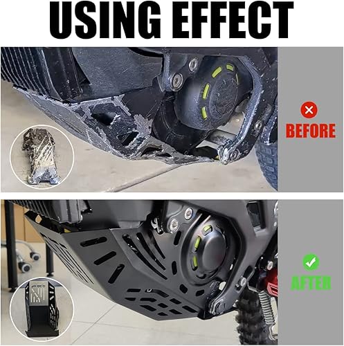 Miniatura 5 de Protector de motor, placa inferior de deslizamiento, cubierta protectora de bastidor inferior, kit de protección de chasis de motor para Sur Ron