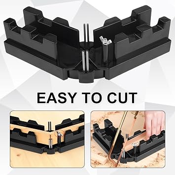 2-in-1 Mitre Measuring Cutting Tool,Miter Saw Protector,Bevel and Mitre Box,85-180° for Precise Angle Cutting and Sawing in Woodworking,Home Renovation
