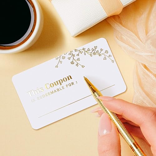 Miniatura 4 de 50 tarjetas de cupón en blanco – para él, ella, marido, esposa, mamá, papá, certificados de regalo del día de la madre, vales, tarjetas de lealtad,