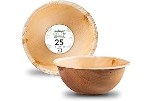 Chic Leaf Biodegradable and Sturdy 6-Inch Bamboo Disposable Plates