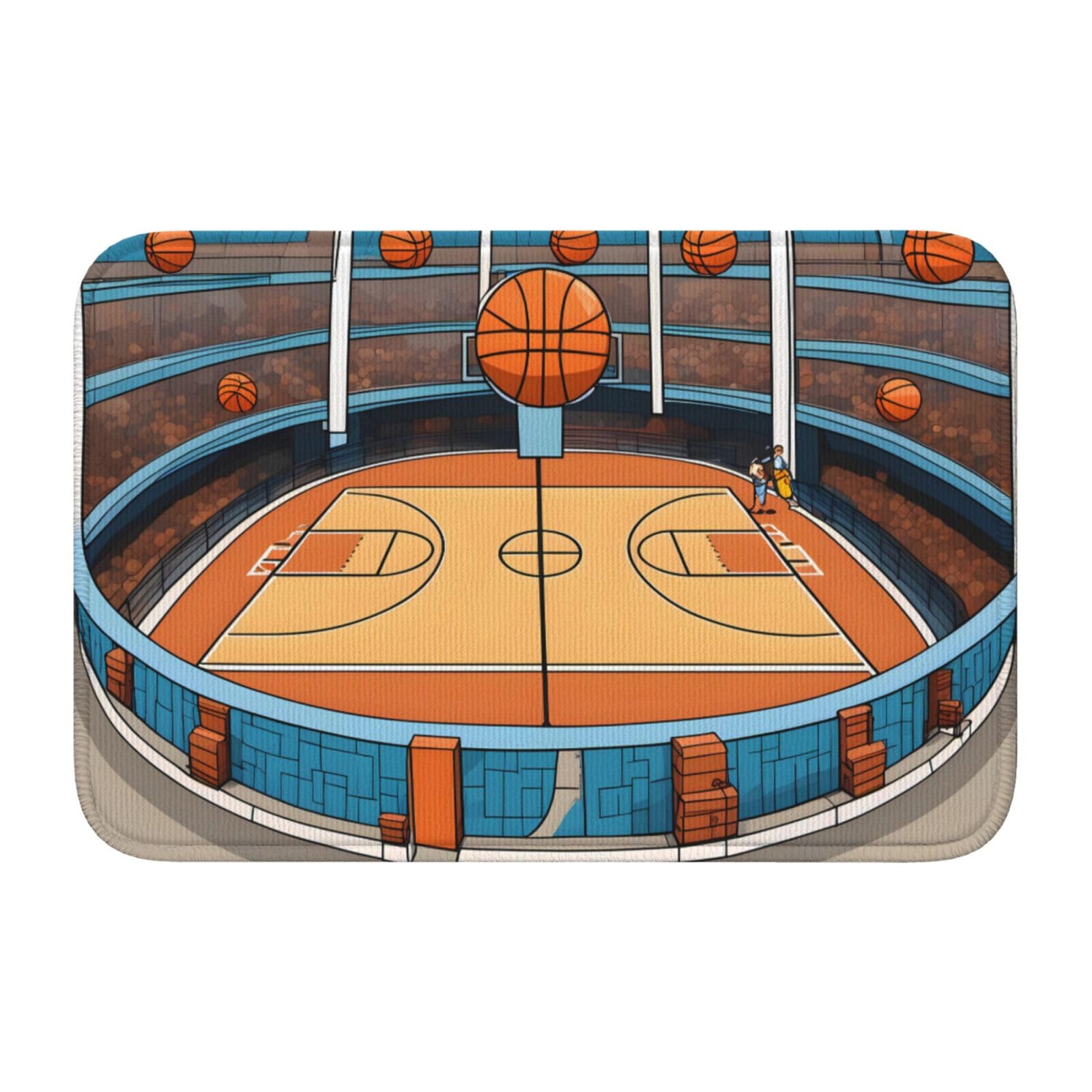 Tapis de sol basket antidérapant et facile à nettoyer avec ourlet renforcé
