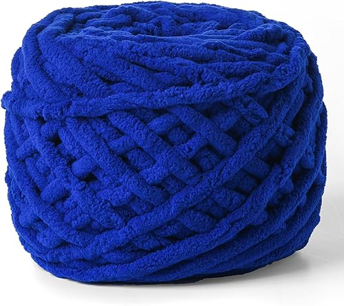 Miniatura 10 de Paquete de 3 hilos gruesos de felpilla de felpa de 3.53 onzas (49.2 yardas), hilo de terciopelo esponjoso para tejer y hacer ganchillo, hilos de
