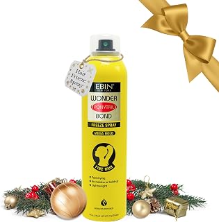 EBIN NEW YORK Wonder Ponytail Bond Freeze Spray Extra Mega Hold - Fine Hair 8oz/ 245ml | Long Lasting Hold, 24-Hour Frizz Control, Shine Enhancing, Fast-Drying, Lightweight, All Hair Types